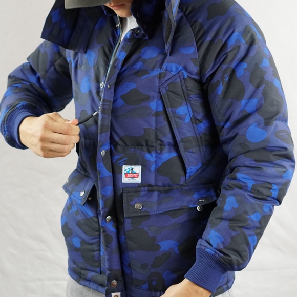 Bape | Jackets & Coats | Bape Blue Mountain Puffer Coat | Poshmark